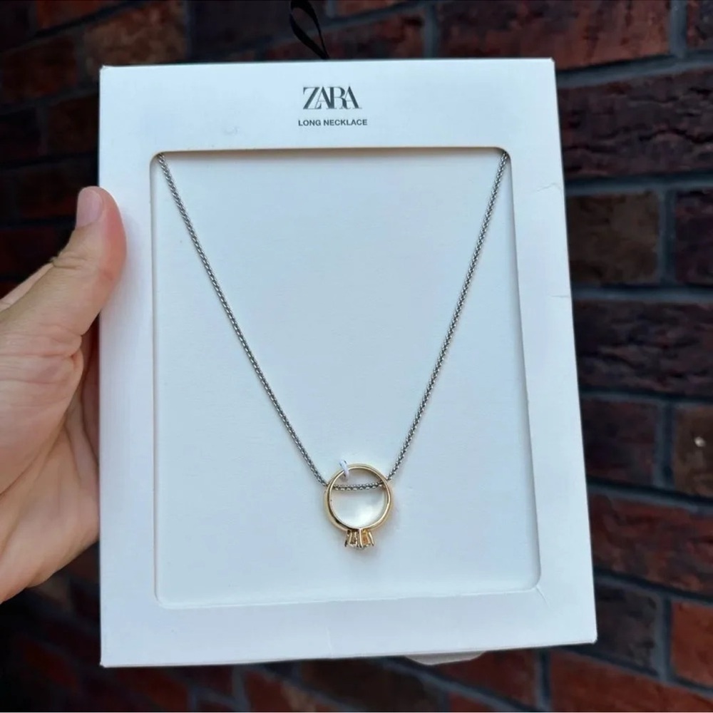 ZARA JEWEL WEDDING BAND NECKLACE - Picture 7 of 9